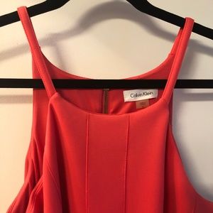 Calvin Klein - Size 6 Bright Pink Salmon Dress!